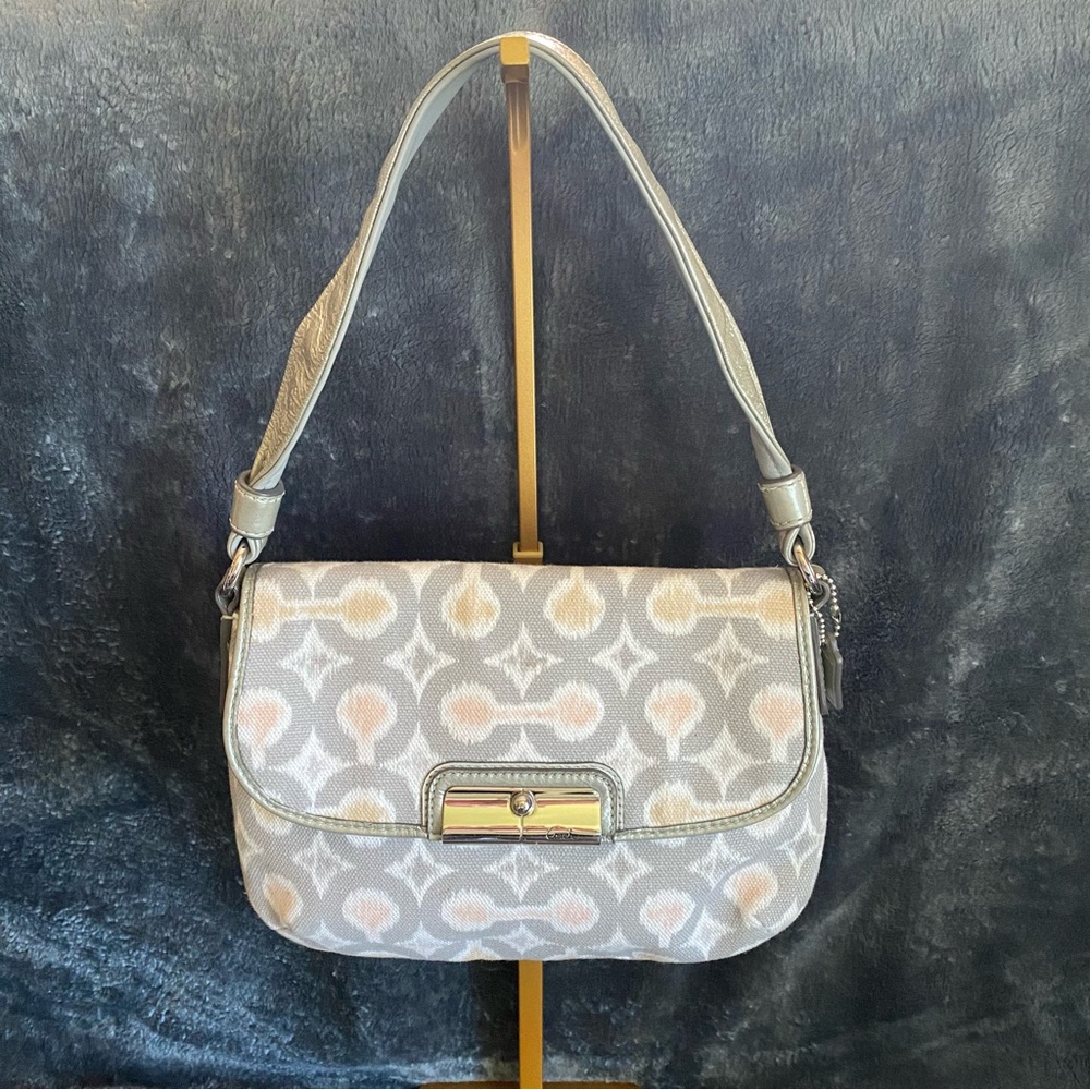 Coach Signature Canvas IKAT Op Art Kristin Shoulder Bag